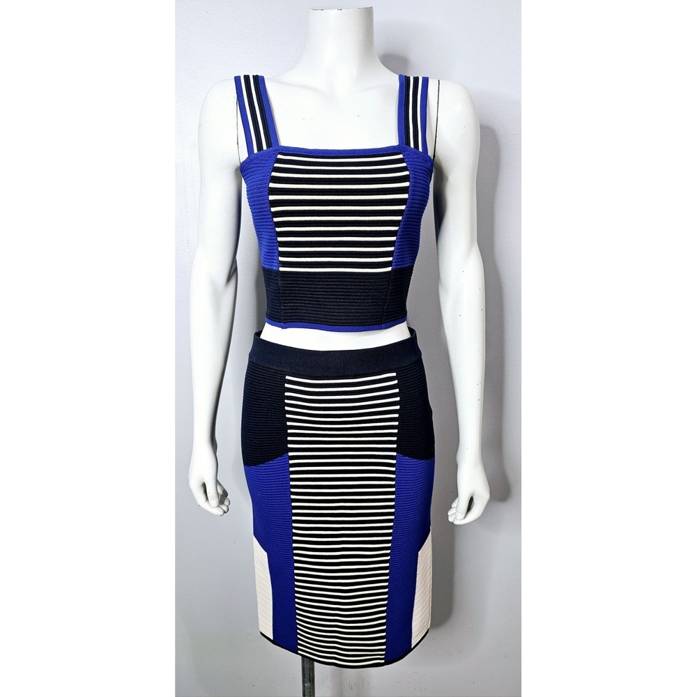 Ribbed Knit Skirt And Cropped Top
